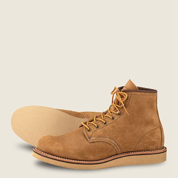 Red Wing Heritage Boots Orange - Red Wing Mens Rover - 6-inch Muleskinner Leather - XSBAH-2175